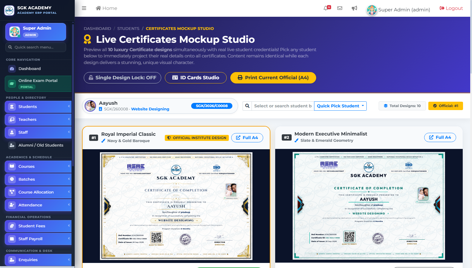 Certificates Mockup Studio