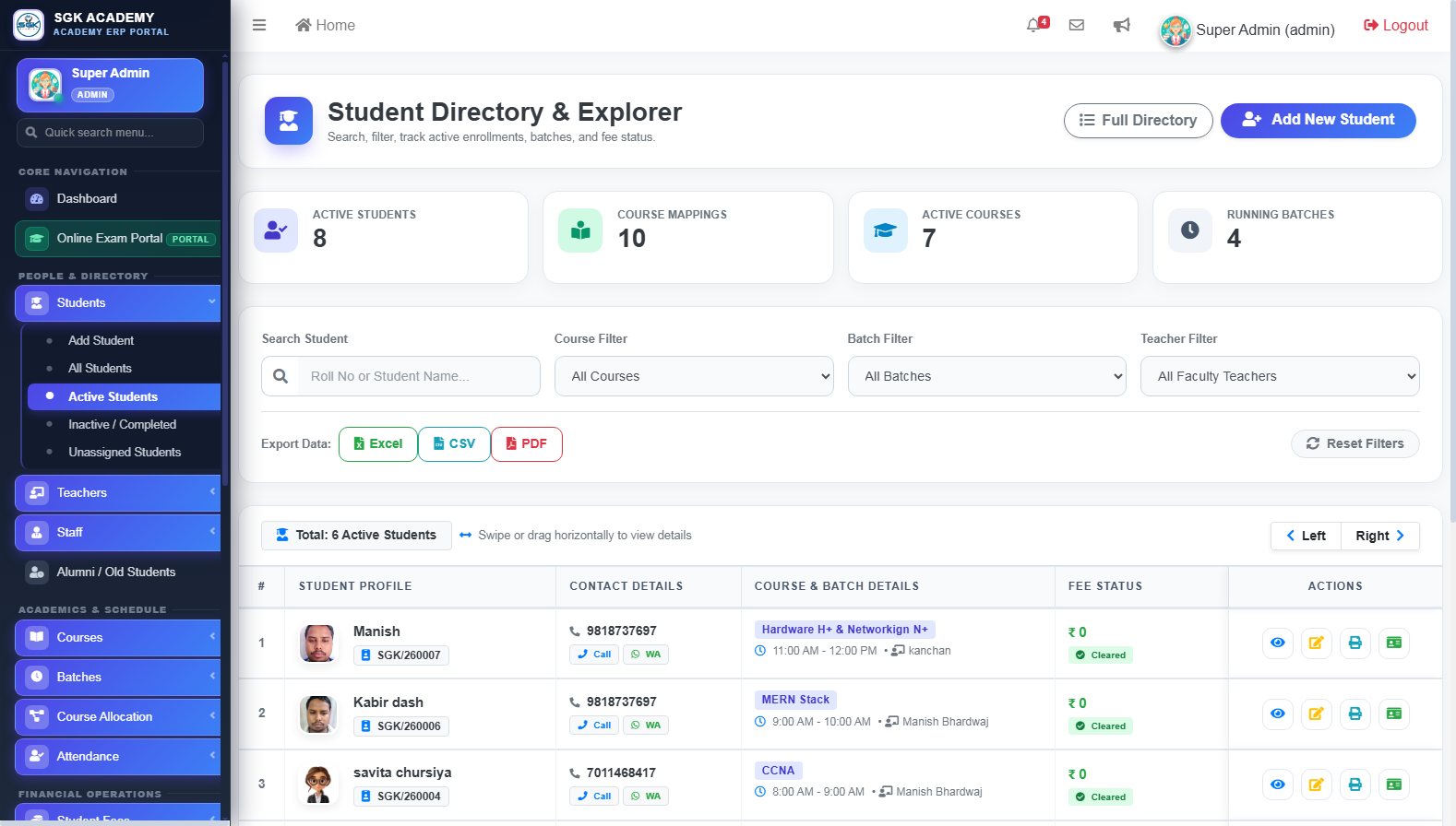 Student Records Master
